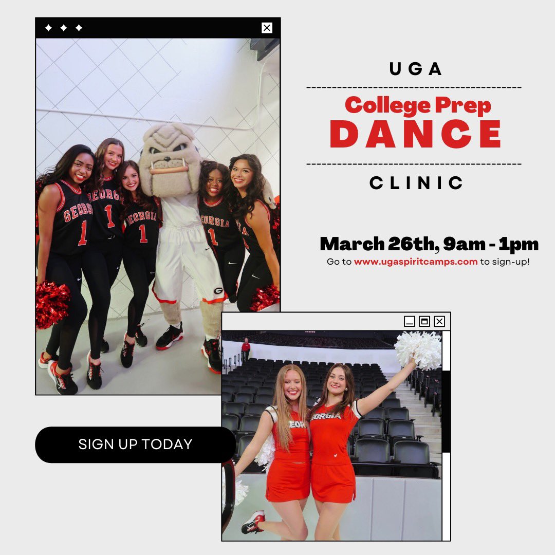 Interested in becoming a Dance Dawg?  High school and college dancers, our ‼️College Prep Clinic‼️ is for you! Register with the link in our bio! You don’t want to miss this 😍🐶
