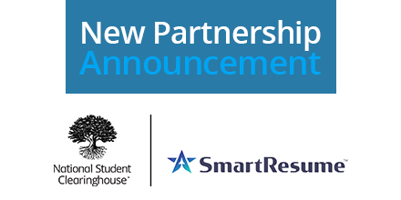 NSClearinghouse's tweet photo. .@Idatafy + the Clearinghouse announced a partnership today that will make it easy for learners to create Comprehensive Learner Records on the 
@SmartResumeHQ platform, while also connecting employers with diverse job talent. #digitalwallet 

More: https://t.co/1oE3ZFYy7z https://t.co/8And55cZoz
