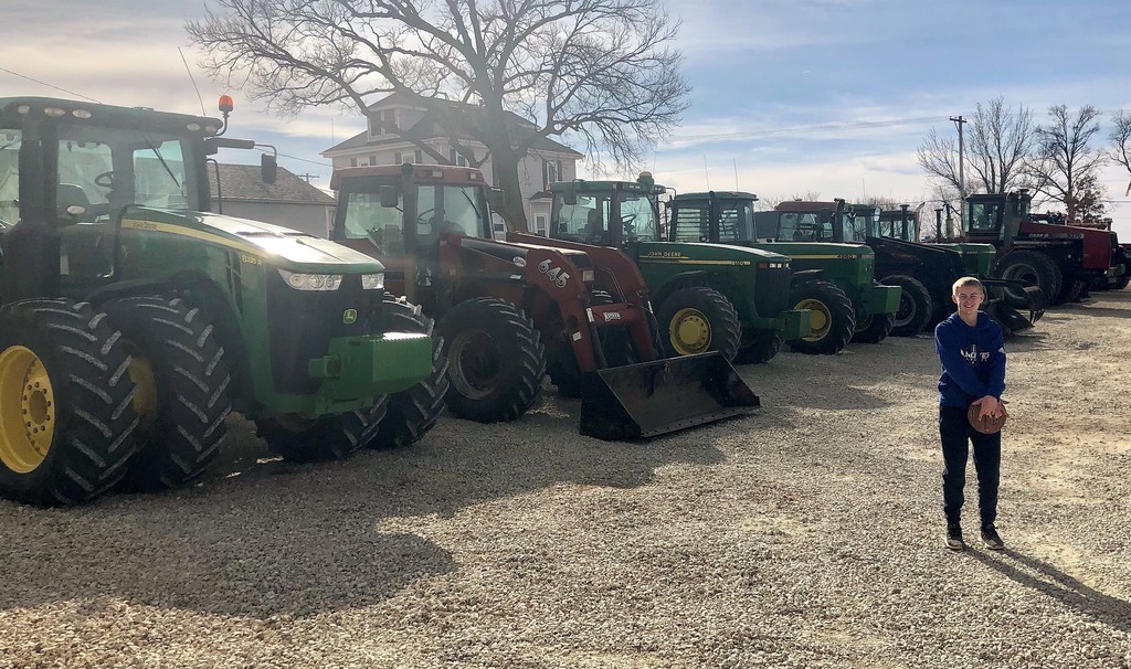 FFA celebrating "Drive Your Tractor to School Day".