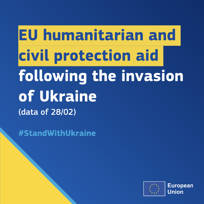 EU_Commission's tweet photo. We are working tirelessly on all fronts to provide emergency assistance to Ukrainians.

Our initial funding will allow delivering assistance inside Ukraine and neighbouring countries.

We urge the entire international donor community to also generously respond.

#EUsolidarity