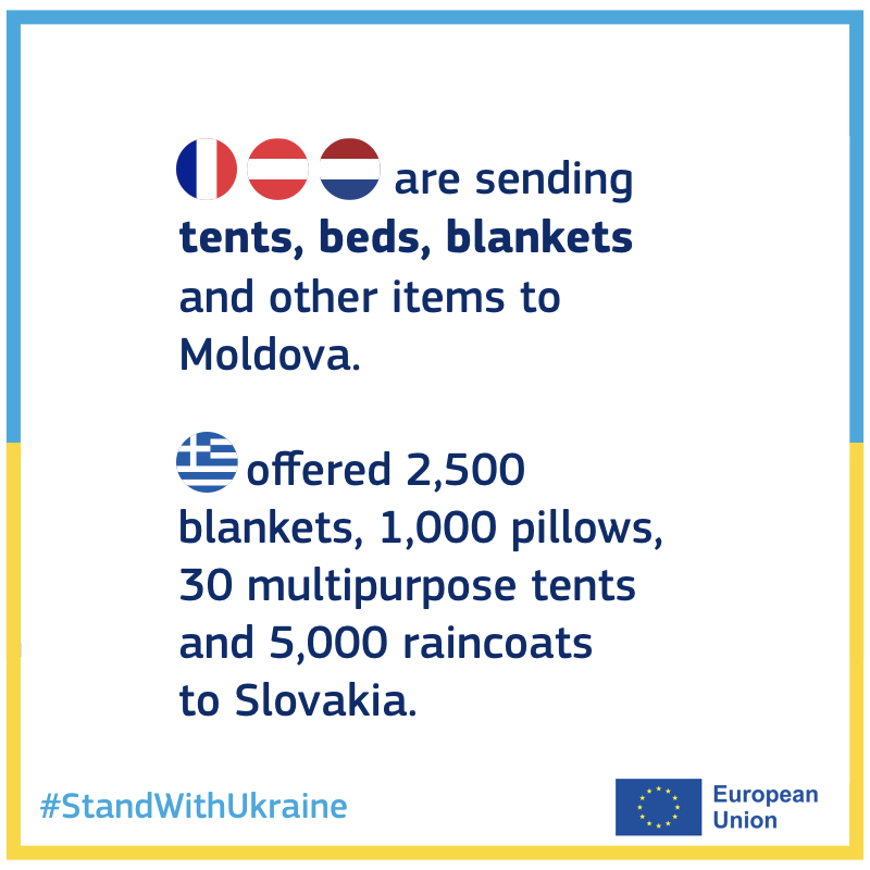 EU_Commission's tweet photo. We are working tirelessly on all fronts to provide emergency assistance to Ukrainians.

Our initial funding will allow delivering assistance inside Ukraine and neighbouring countries.

We urge the entire international donor community to also generously respond.

#EUsolidarity