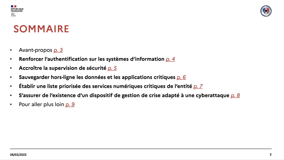 tehtris's tweet photo. #Ukraine @ANSSI_FR invite entreprises & administrations à :
🛡suivre les alertes et avis sécu @CERT_FR
🛡appliquer les mesures prioritaires fournies
dont..l'ACCÉLÉRATION DES DÉPLOIEMENTS D'OUTILS DONNANT DE LA VISIBILITÉ SUR L'ÉTAT DE SÉCURITÉ DES SI (#EDR, #XDR) page 5
1/4 https://t.co/CUgllMeTkN