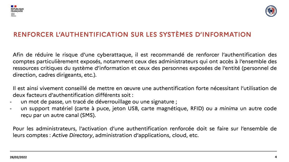 tehtris's tweet photo. #Ukraine @ANSSI_FR invite entreprises & administrations à :
🛡suivre les alertes et avis sécu @CERT_FR
🛡appliquer les mesures prioritaires fournies
dont..l'ACCÉLÉRATION DES DÉPLOIEMENTS D'OUTILS DONNANT DE LA VISIBILITÉ SUR L'ÉTAT DE SÉCURITÉ DES SI (#EDR, #XDR) page 5
1/4 https://t.co/CUgllMeTkN