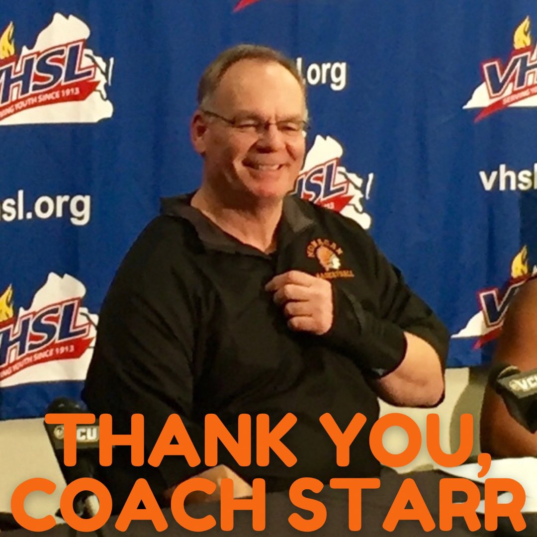 MonacanGBB's tweet photo. Coach Starr finishes his career with:

🔸343-92 record
🔸4 VHSL State Championships🏆
🔸6 Dominion District &amp; 4 Conference 20 Titles
🔸5 Regional Championships
🔸10 state qualifiers
🔸5 Region COY
🔸3 State COY
🔸Ranked as high as 2nd &amp; finished 7th NATIONALLY in 2016-17season https://t.co/saaAh9QOUe