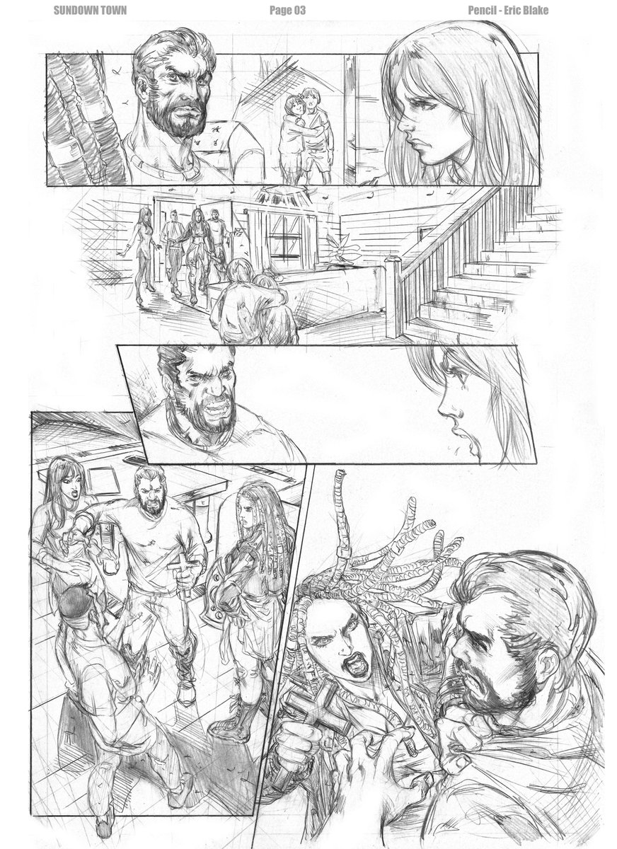 EricBlakeArt's tweet photo. #SundownTown #page02 
@UpToTASK
  #pencildrawing #comics #ericblakeart https://t.co/Sx5fhzXXSO