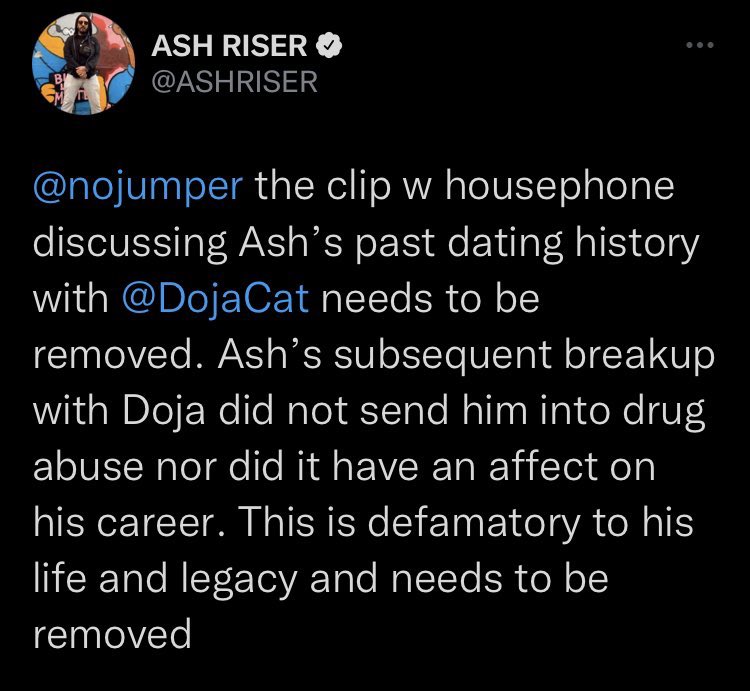 @Glock_Topickz Why are you circulating the clip when people close to ash riser has said it’s defamation and asked for it to be removed...