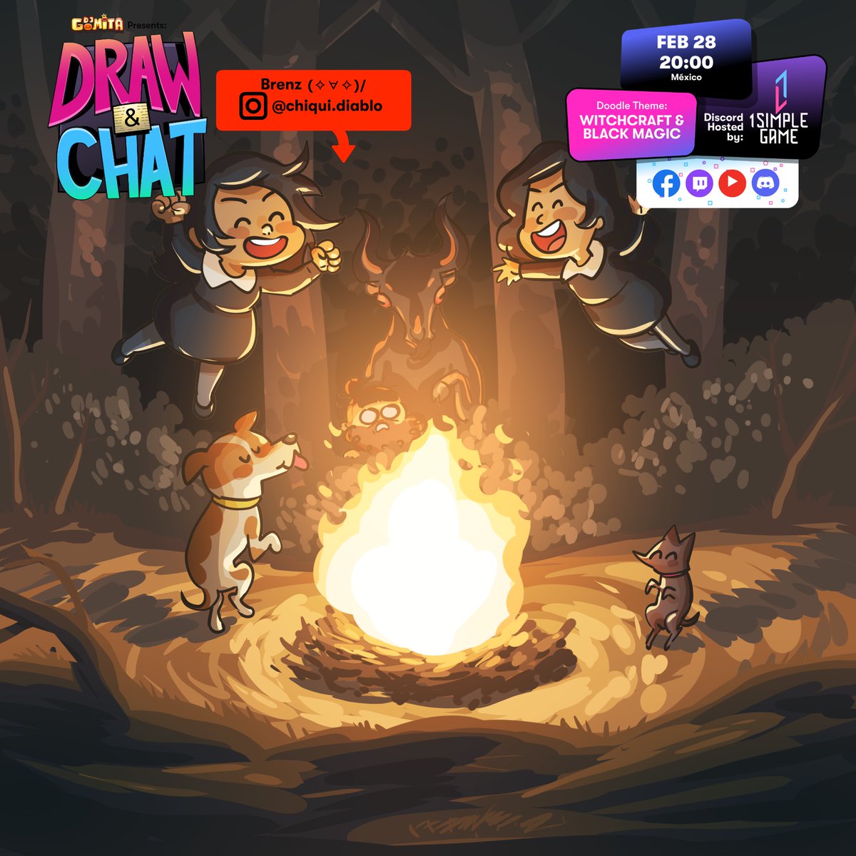 1SimpleGame's tweet photo. 🐐Wouldst thou like to live deliciously? 🧐 Come watch our magical #DrawAndChat session tonight at 8 PM: https://t.co/UUsibZLin0
#magic #witch #art #stream https://t.co/JvG5FCrrnW