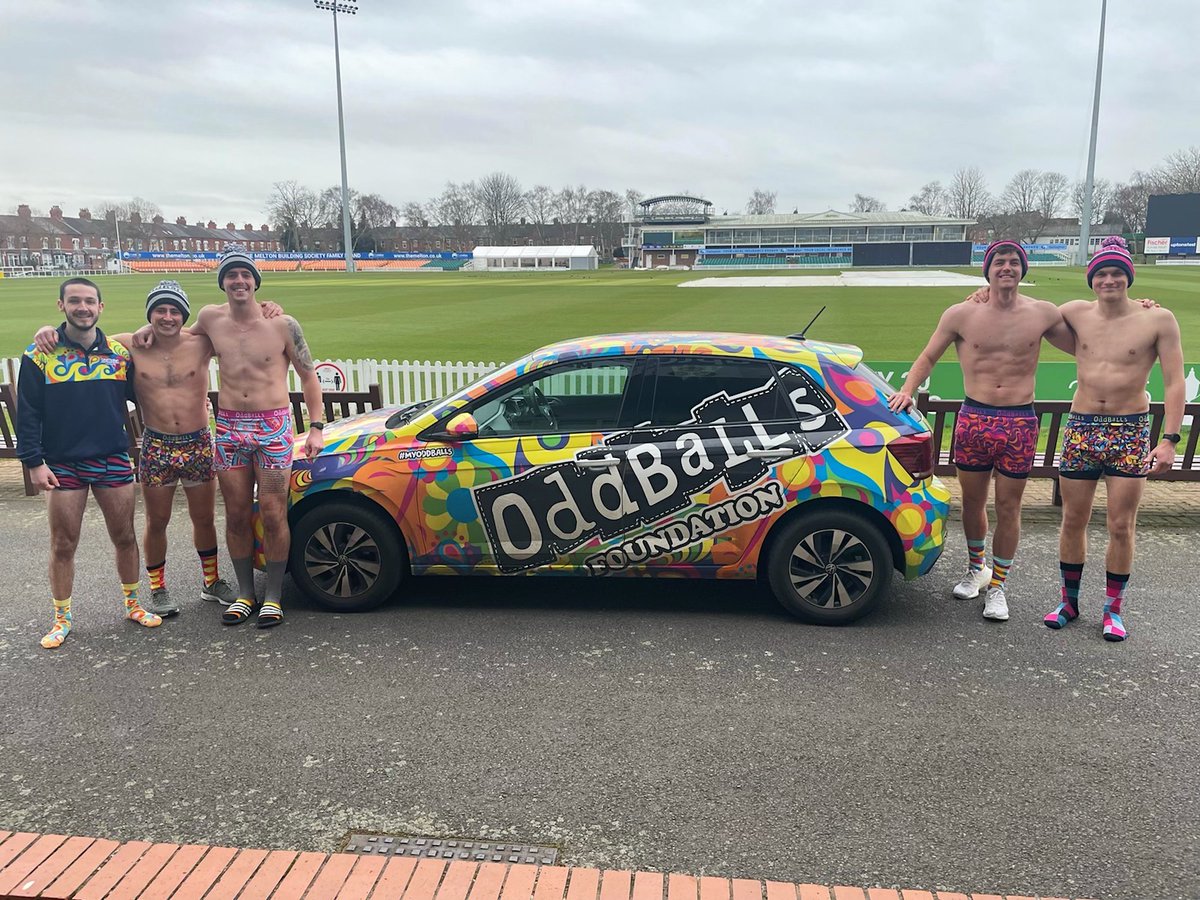 🩲| Just your typical warm, sunny day wearing <a href="/myoddballs/">OddBalls</a> at Uptonsteel County Ground!🥶

We are pleased to be supporting <a href="/myoddballs/">OddBalls</a>, the underwear everyone is talking about - raising awareness for testicular cancer. 👏

🦊 #RunningFoxes | #CountyTogether