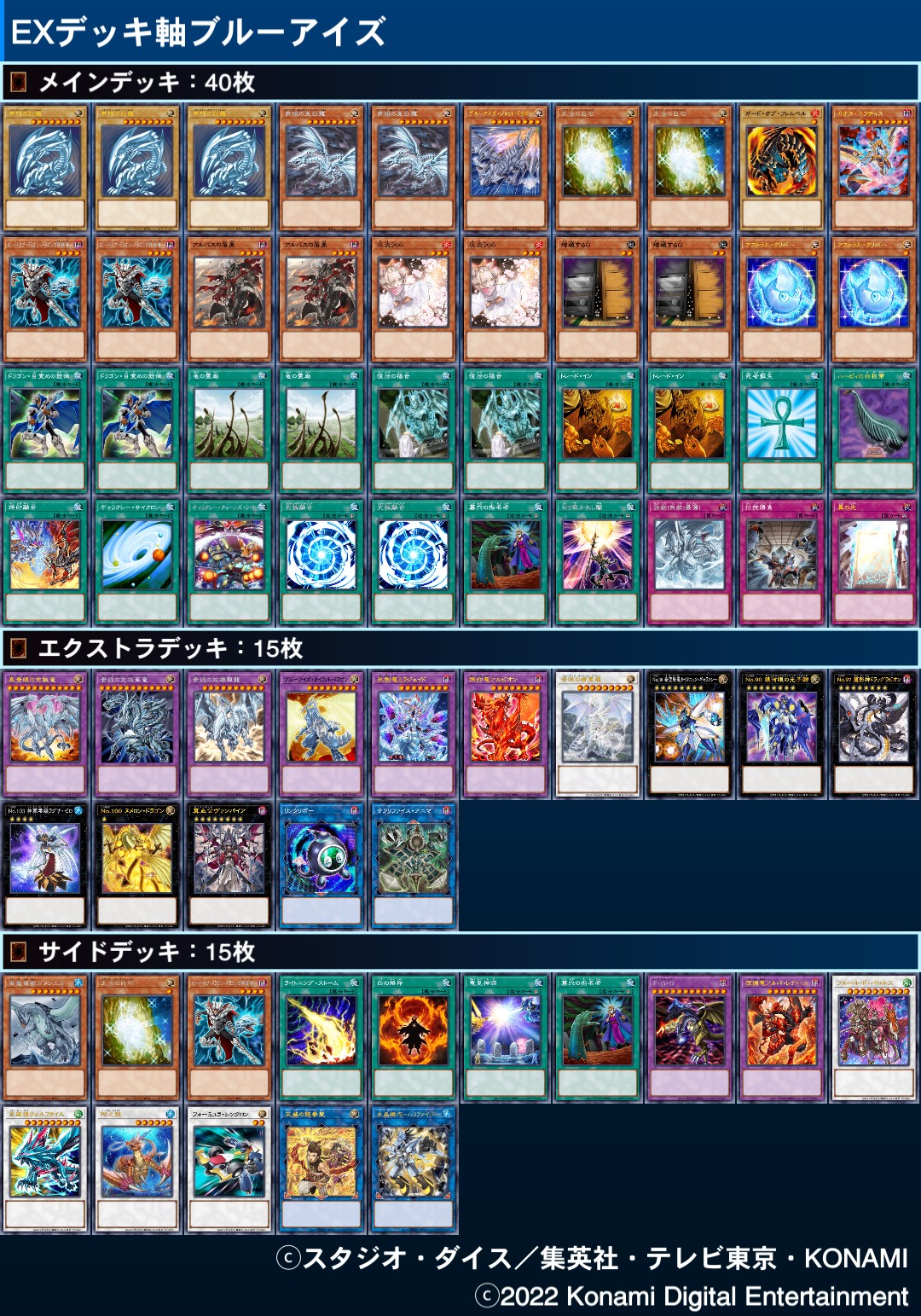 ししおー C100日曜東ラ12a ちなみにマスデュエに来てないカードも使った 俺の全霊のブルーアイズデッキ はこう さすがにこうなるとカオスmax投入の余地は減る 遊戯王ニューロン T Co Pwnqfwbufr T Co Ojywelmrzv Twitter