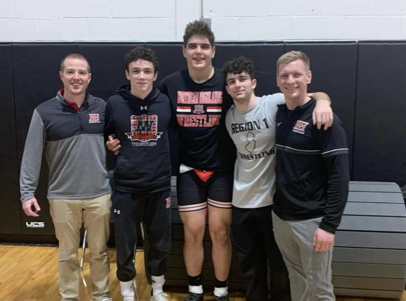 Tickets punched! Congratulations to Brendan Connolly (2nd), Logan Hurwitt (4th), and Justin Gradzki (4th). Next stop, Atlantic City for the State Wrestling Tournament!