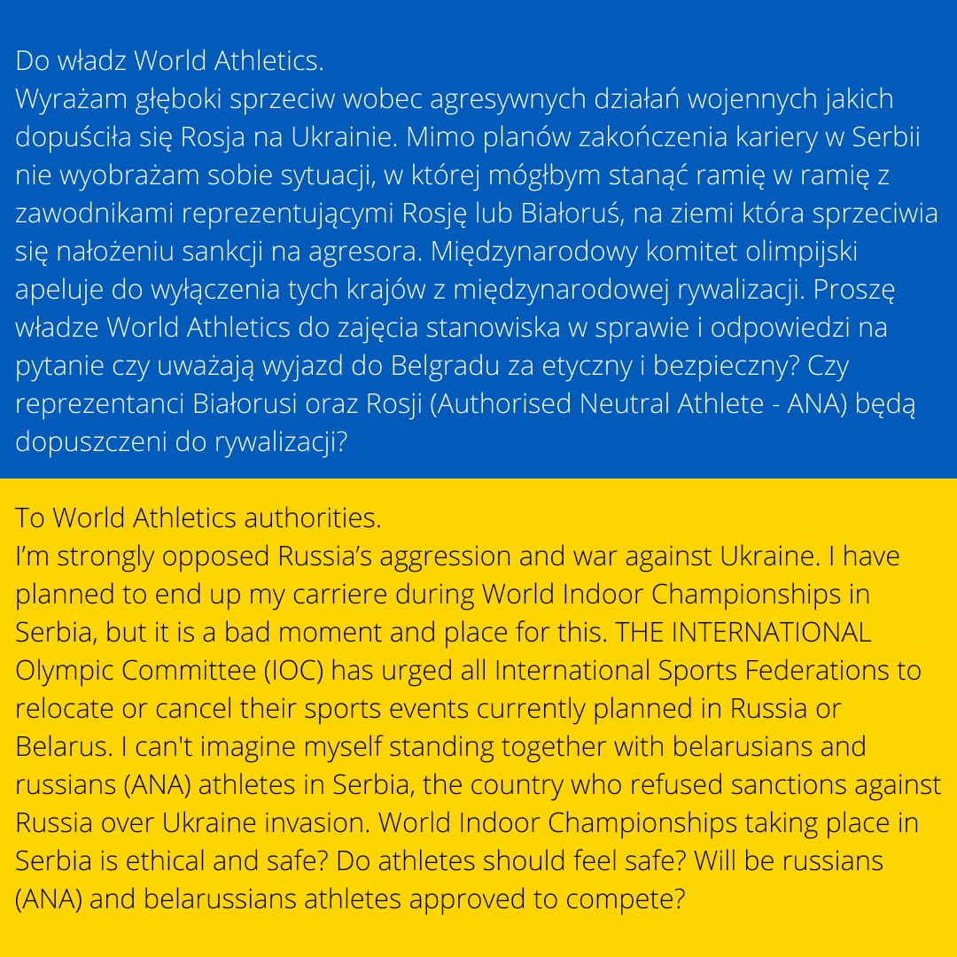 To <a href="/WorldAthletics/">World Athletics</a> authorities. <a href="/sebcoe/">Seb Coe</a>
