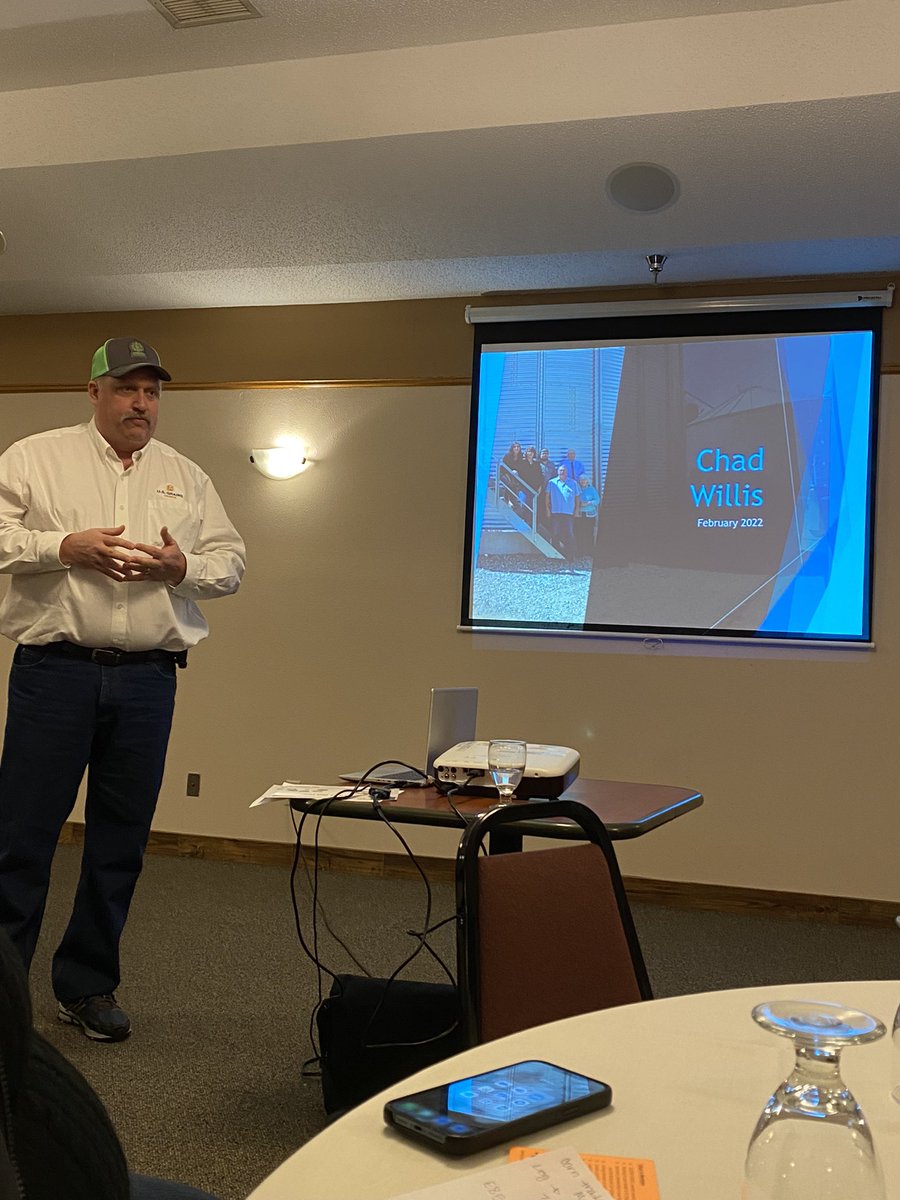 FarmsWillis's tweet photo. Had the pleasure of speaking this morning at Swift County Corn &amp; Soybean Growers and Dairy Association’s Annual Meeting. Thanks to @AmberWillisAg for taking some photos. 
.
.
.
@USGC @mncorn @MNSoyGrowers https://t.co/NtMX4scZGl
