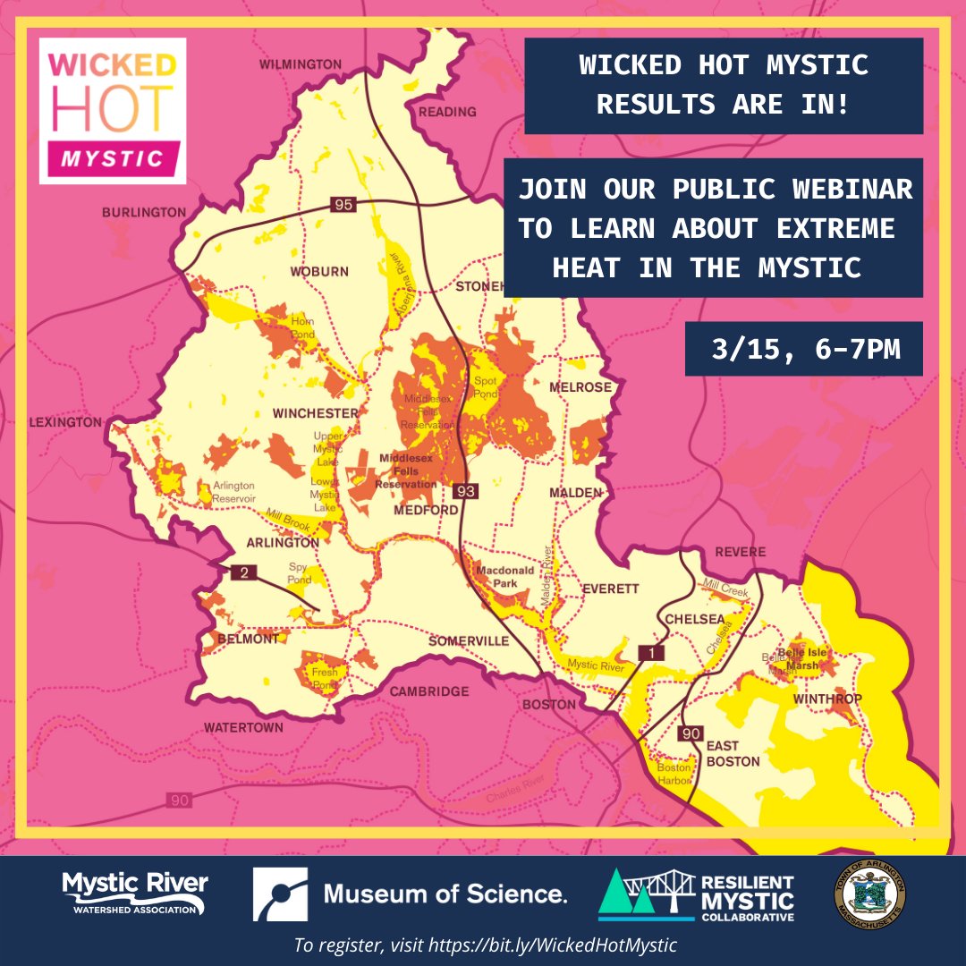 MysticMyRWA's tweet photo. TUNE IN on Tuesday, March 15th at 6pm to see the findings of #WickedHotMystic, a volunteer heat mapping campaign that took place in the summer of 2021. Come learn about hotspots in the watershed and how we plan to use these maps to advocate for change >>> https://t.co/vh94WRnEnH https://t.co/aPsibQaWYG