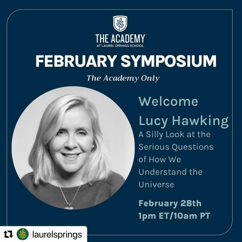 #Repost <a href="/laurelsprings/">Đại Thanh</a> with <a href="/make_repost/">Repost for Instagram</a>
・・・
Students of The Academy we look forward to having you join us at this month’s symposium on Monday. We're in for a treat with Lucy Hawking presenting "A Great Cosmic Adventure," which will highlight her fat… instagr.am/p/CahxILZLDpl/