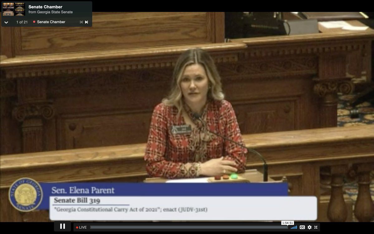 GASenateDems's tweet image. On #SB319, @elenaparent points out:
"The real irony of this bill is that it directly protects criminals." 5200 weapons carry permits were denied last year (that we know of- reporting is optional). 

The most common reason for the denial?

Past criminal conviction.