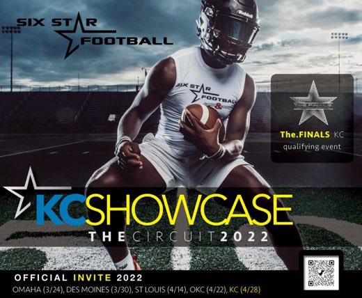 Thank you <a href="/6starfootballKS/">Six Star Football | KANSAS</a> for the invitation to their camp. Ready to show off my skills and get some exposure