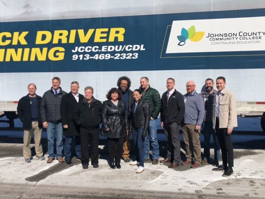 Representative Sharice Davids made a visit to our Logistics Park Kansas City (LPKC) CDL  training site to learn more about the program and scholarship opportunities we offer to Veterans. Representative Davids also met some of the students and the companies that hire them! #CDL