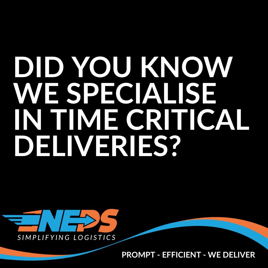 Did you know that NEPS specialises in time-critical deliveries for various sectors across the UK?

#neps #simplifyinglogistics #putyourtrustinus #teamneps #timecriticalsolutions #transportsolutions #dedicatedsameday #samedaydelivery #nextdaydeliveries
