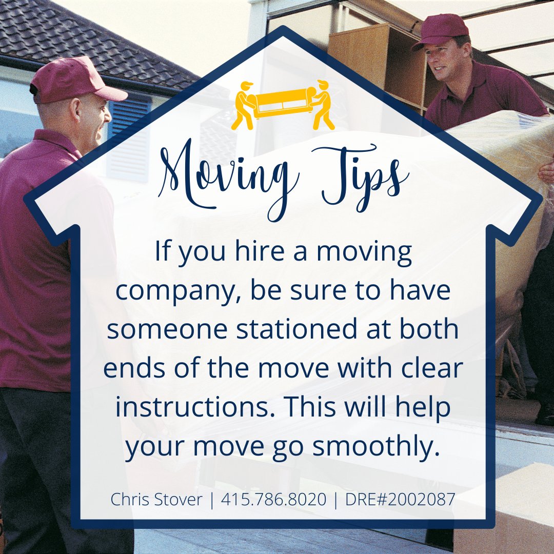 ChrisStover13's tweet image. #MondayMovingTip - as you wrap up your moving day at the old place, be sure there is someone at the new location to direct your movers!
#SFREalEstate