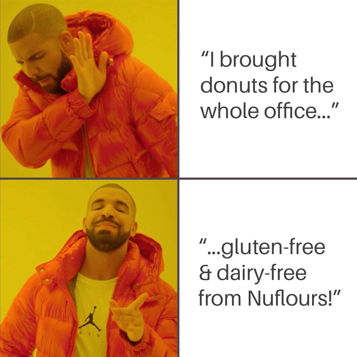 nuflours's tweet photo. Nothing makes your day quite the same as someone taking your dietary needs into consideration. 🥰

#FoodForGood #GlutenFreeDonuts #DairyFreeDonuts #VeganDonuts #SeattleBakery #GlutenFreeSeattle https://t.co/T8Uv3Pmvg9