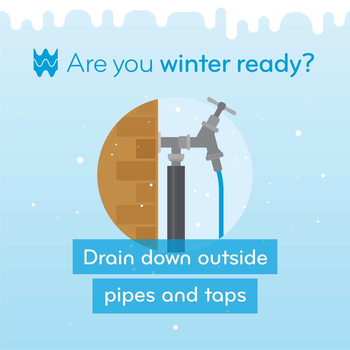 Away from home this winter? 🏡

Empty buildings are at particular risk to frozen pipes. If you’re leaving your home or business, turn off your stop tap and drain down the system – so there is no water in the system to freeze.

👉 For more tips: ow.ly/svHC50HWJH2