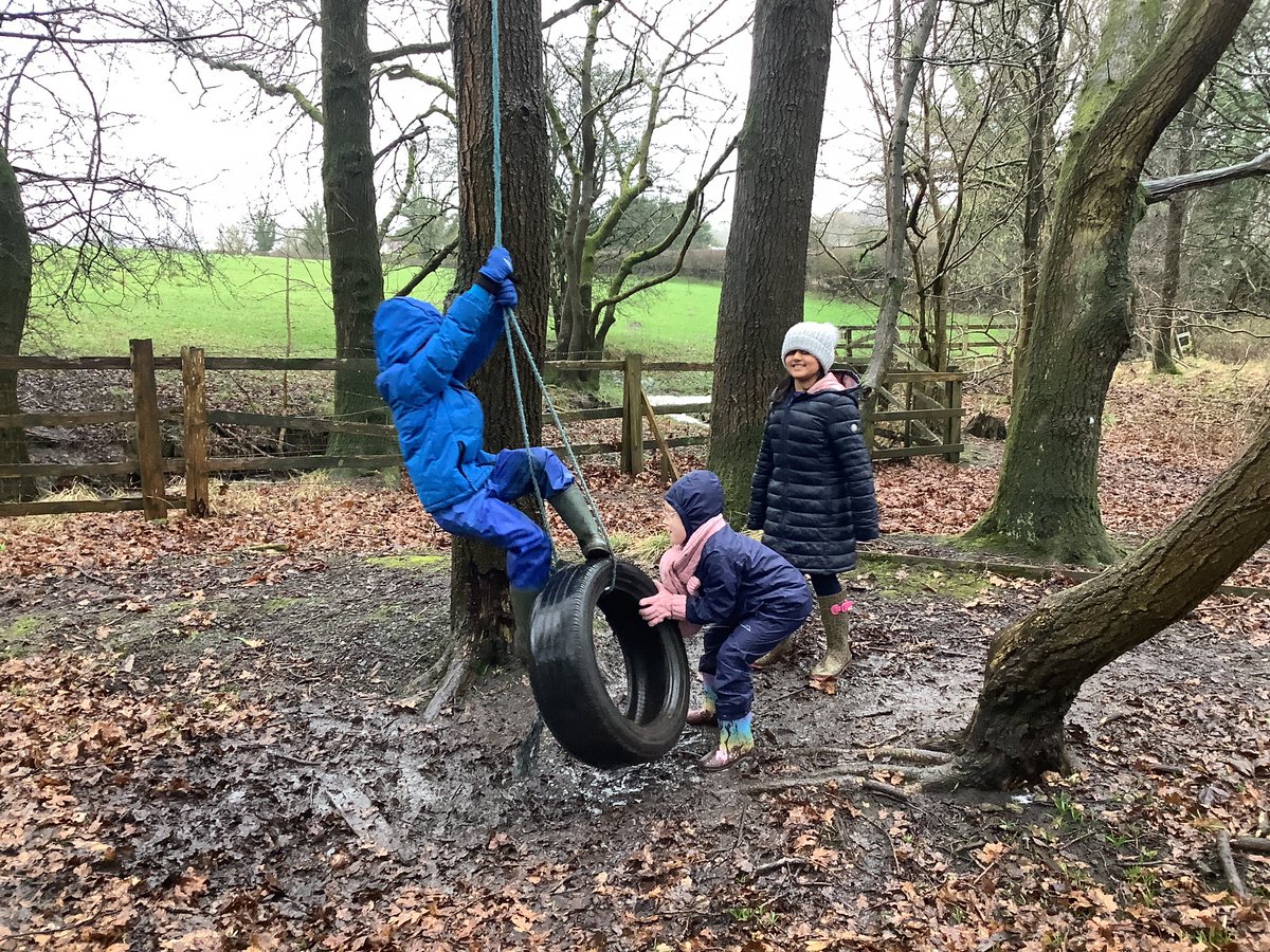 MissThomas1234's tweet photo. The best classroom and the richest cupboard is roofed only by the sky 🌳🌧 We explored and managed risk tonight as we made the most of the rain. Mud is the new face paint! @LanghoStLeonard https://t.co/javY2qriQm