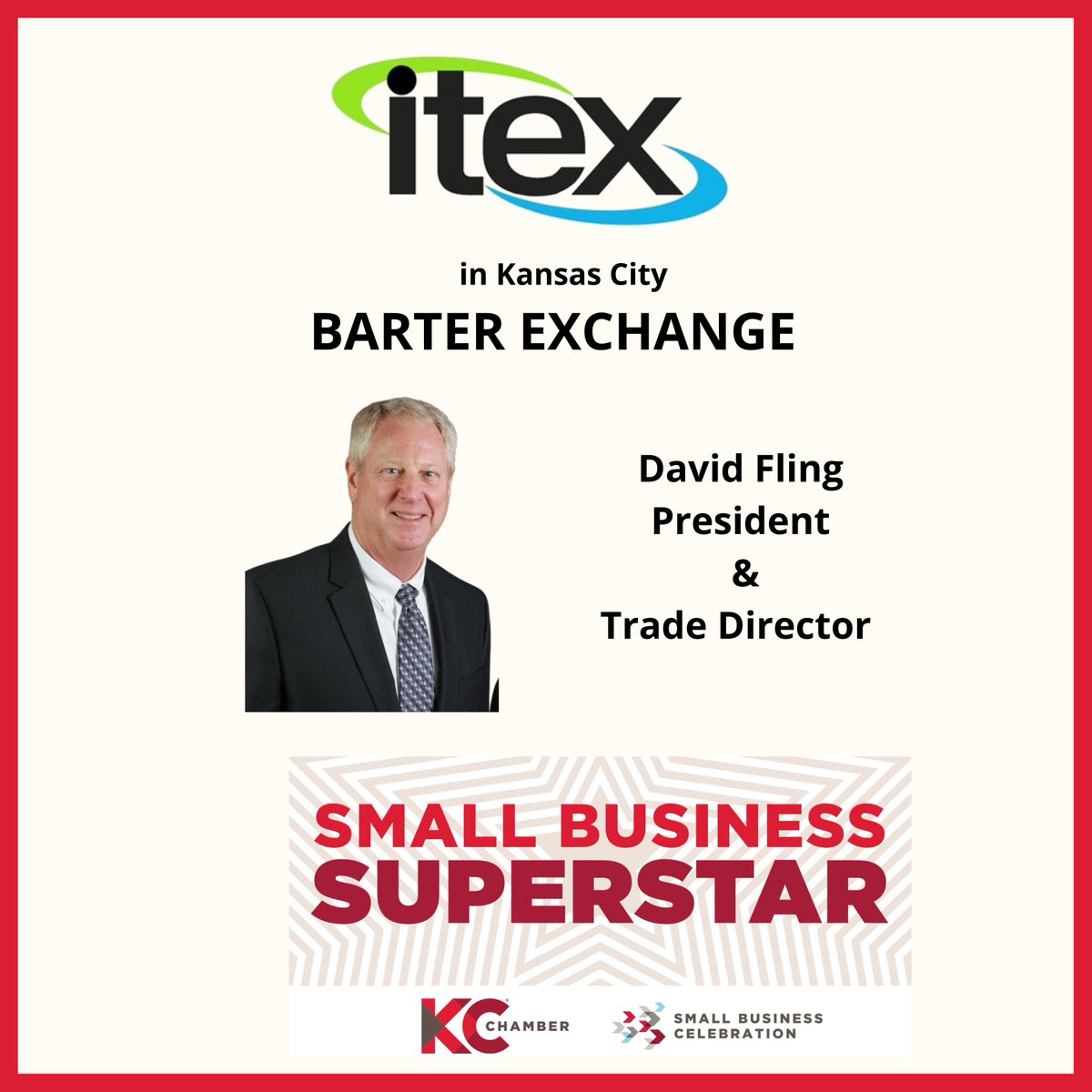 ItexKansasCity's tweet photo. Great News! ITEX in Kansas City, our trade exchange, 
@ITEXKansascity is now a 2022 Small Business SUPERSTAR! This is from the @gkcchamber &amp; was announced recently! Please support KC small businesses! #smallbizsupterstar #KCChamber #KCMO #JOCO #WYCO #ITEX #Barter #Trade https://t.co/774BNu4dsM