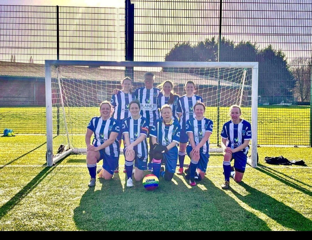 sandbach_9's tweet photo. Great day for some football. Great effort from both teams. @inspire_league @Cheshire_FA @FvHtweets 💙⚽️🌈 https://t.co/b5CTU0hZfo
