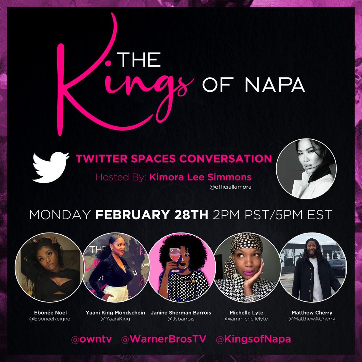 Join me today at 2pm PST as I host the @KingsOfNapa Twitter Spaces Conversation! @OWNTV @warnerbrostv x.com/i/spaces/1lpkq…