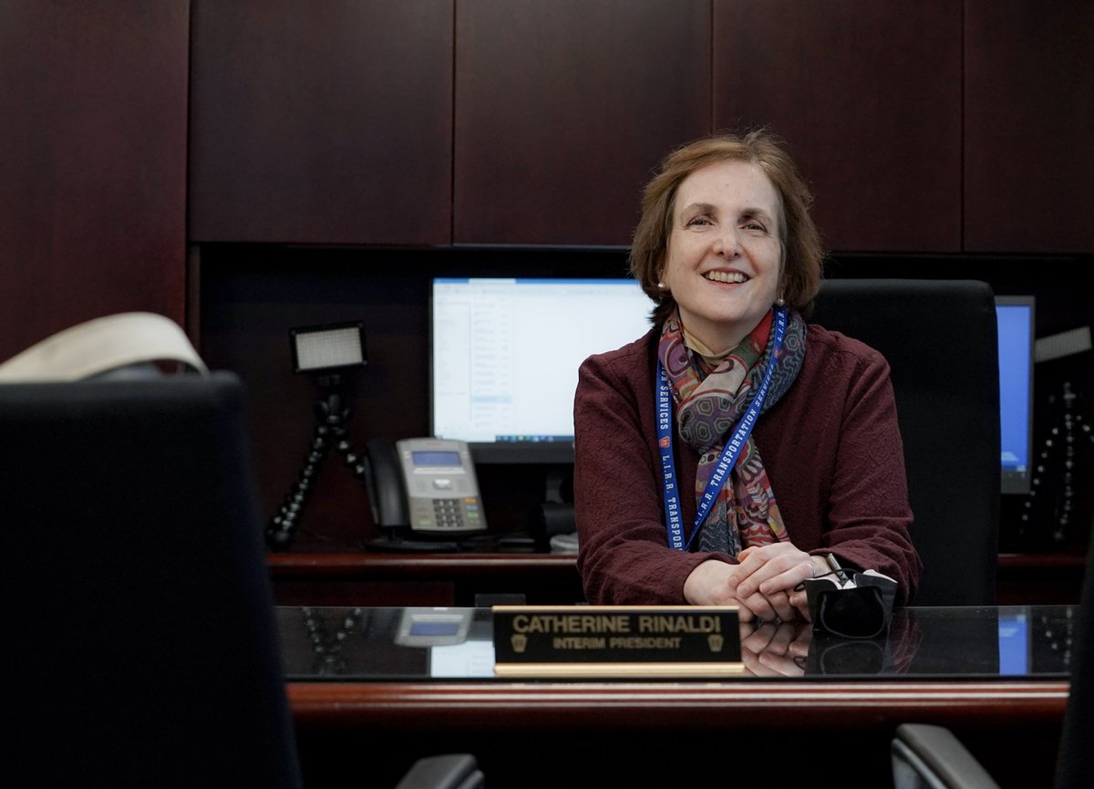 Interim LIRR President Cathy Rinaldi in her office. 