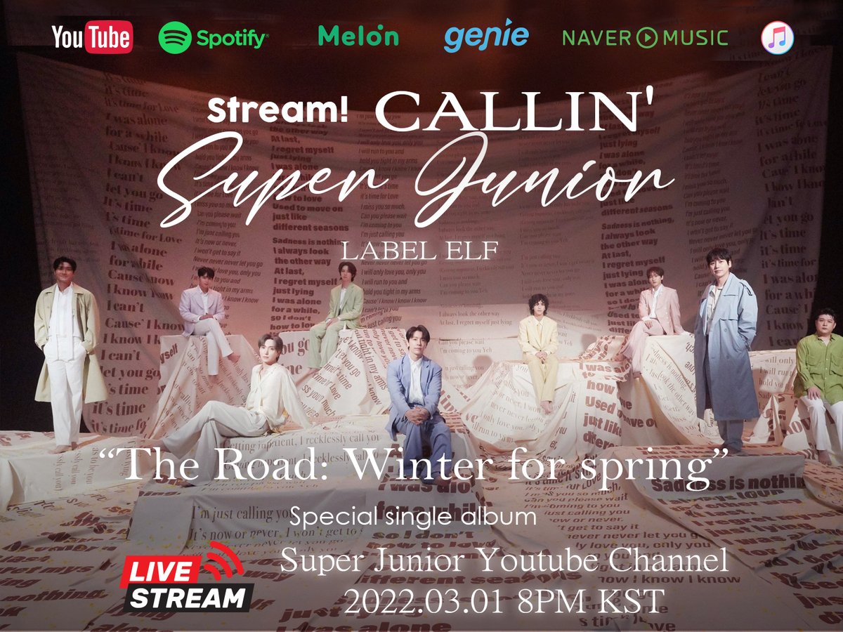LabelELF's tweet photo. React RT Share and Play #SuperJunior Callin'
YouTube โถ https://t.co/h8NJHUhYgr
#์ํผ์ฃผ๋์ด #SUPERJUNIOR @SJofficial
#Callin #TheRoad_Winter_for_Spring #LabelELF https://t.co/xmZKtlTBem
