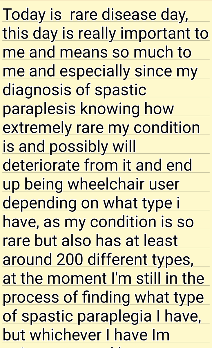 amy_podmore's tweet photo. #RareDiseaseDay2022 #spasticparaplegia #Determinedtoliveindependlyasican #retweet #like #spreadawareness https://t.co/c99jWuhQbe