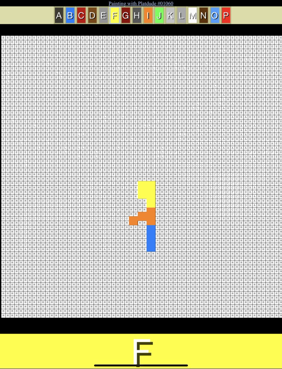 Jayenkai's tweet photo. Need to chill out and relax for an hour?
Why not take some time out, and paint some pixels with @Platdude.
Every day's a new 16 colour picture to "paint by numbers".
Scribble on desktop, mobile, or tablet, or even print it out, and do it for real!
https://t.co/e0oBpLsH5m https://t.co/GasLPv96VS
