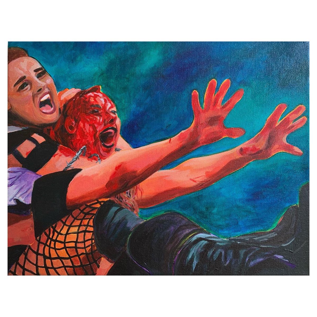 HelenHunterArt's tweet photo. Love to see a pretty girl bleed @annajay___ @AllieWrestling @AEW https://t.co/q8rdREBPLd