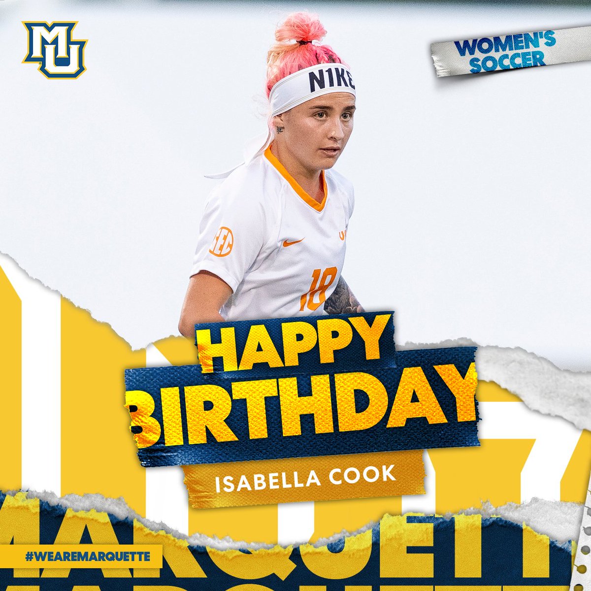 MarquetteWSOC's tweet photo. Happy birthday to Isabella Cook - We hope you have a great day and are happy you have joined the program! https://t.co/VsKlK3LdjM