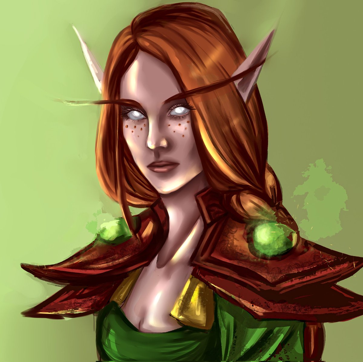 dragonfruitsu's tweet photo. Thank you @shadowmila6 for drawing Al'rie for me!! You made her so beautiful!!💚 https://t.co/Rq2kafoJtV