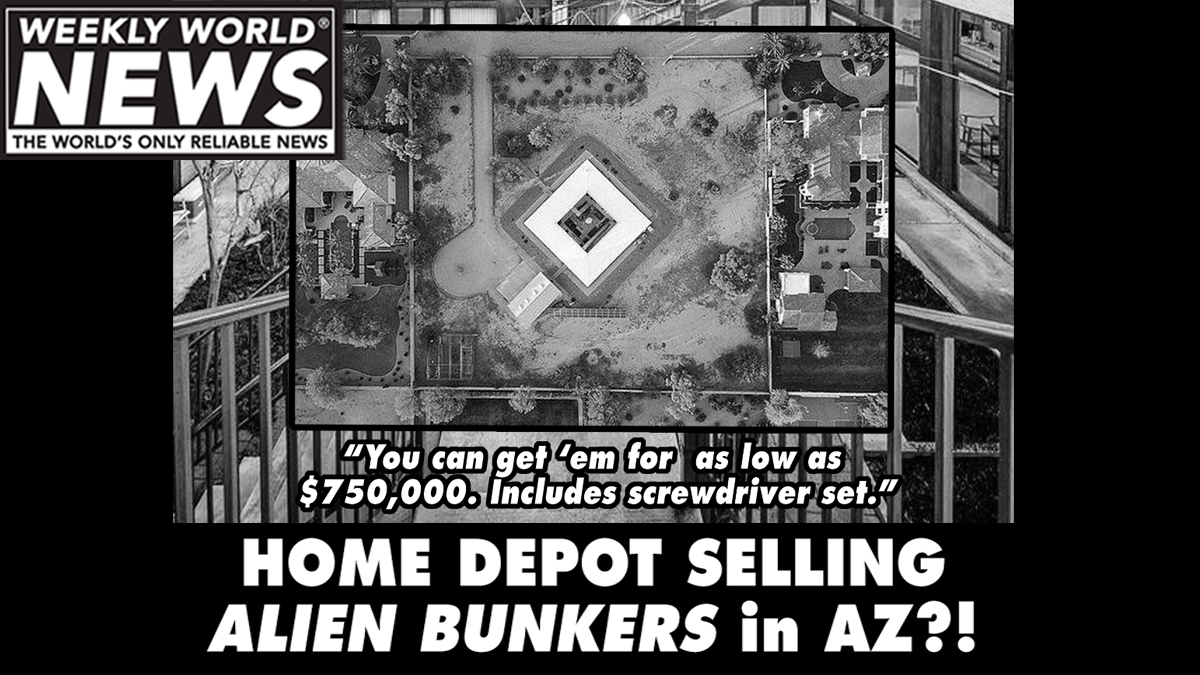 weeklyworldnews's tweet image. Are they for the aliens? Or for humans, as protection from the alien invasion?
#aliens #bunkers #bombshelter #ufos #arizona #roswell