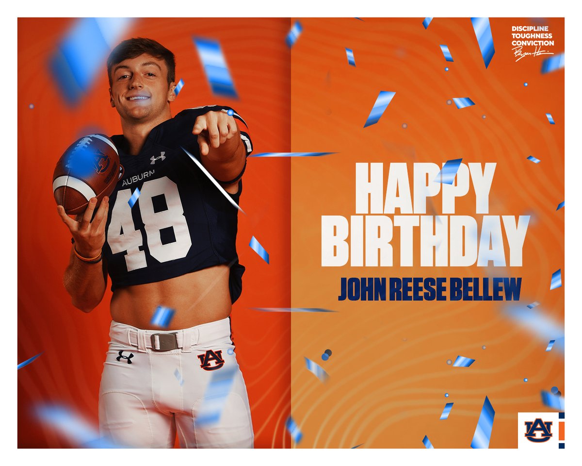 RT to wish <a href="/johnreesebellew/">John Reese Bellew</a> a happy birthday! 🎉

#WarEagle | #AuburnMade