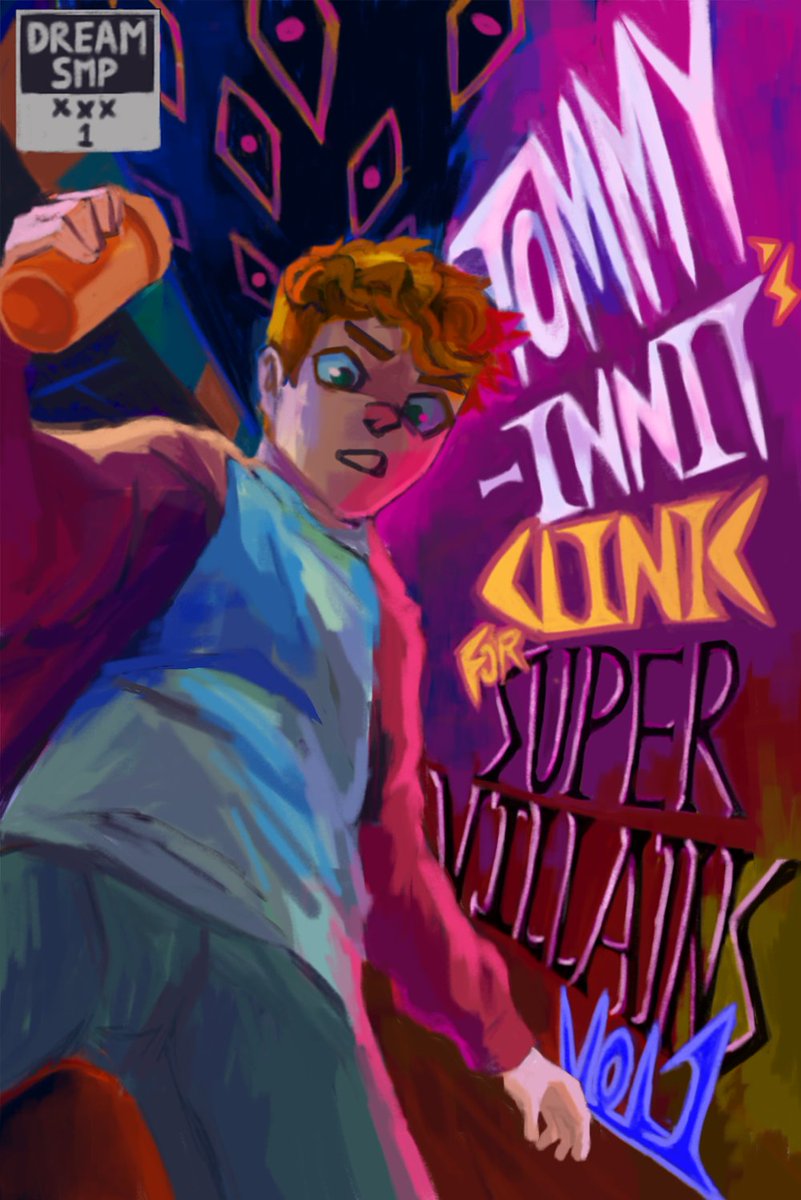 sunnydoodling's tweet photo. Just drawing comic cover for fun at the middle of the night
based on dream smp fanfic 'Tommyinnit's clinic for supervillains' on ao3 : https://t.co/JpXzjr7fsj

might do more... idk
 #tommyinnitsclinicforsupervillains https://t.co/Io2DqaDcQC