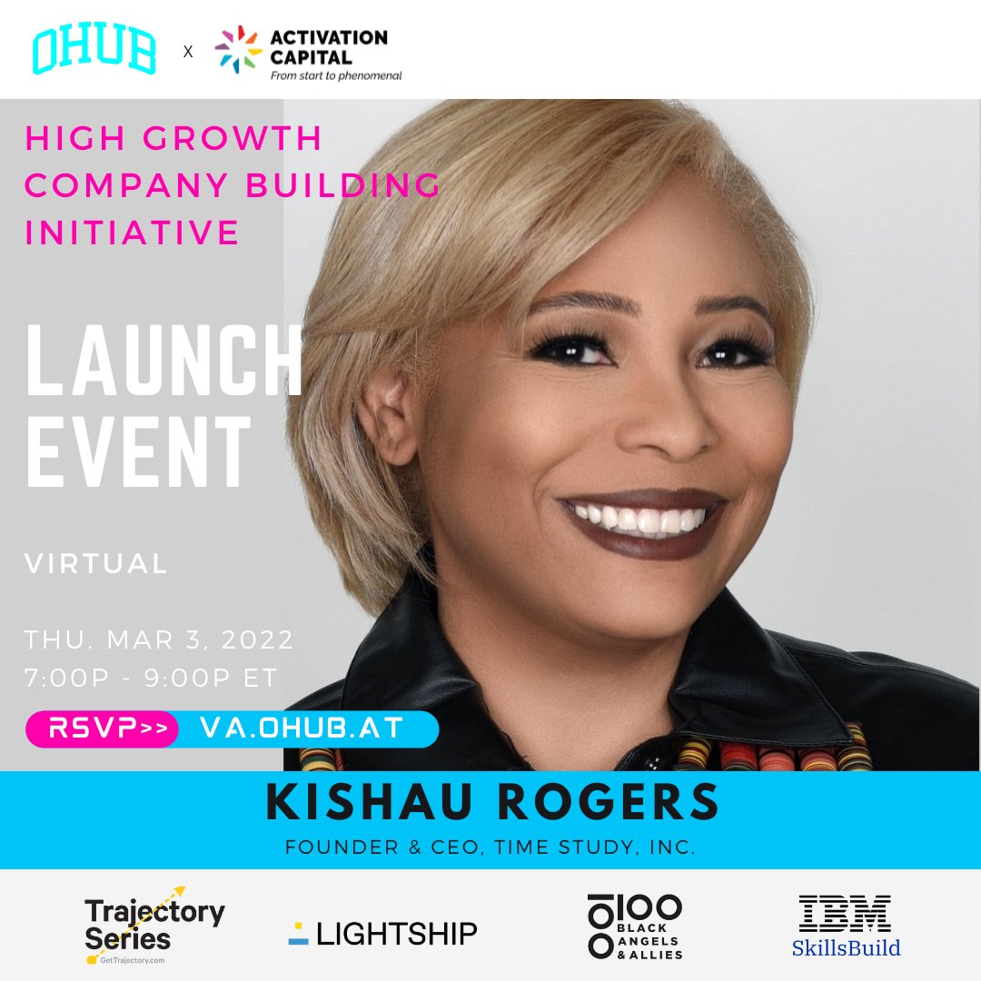 theeohubs's tweet image. Join 3X Founder and CEO of @timestudy,  @kishau at the High Growth Company Building Launch Event powered by @theohubs and @activationRVA this Thursday at 7:00 pm ET!

🚨Register now:  va.ohub.at

#ohubva #highgrowth #startups #racialequity #blacktech