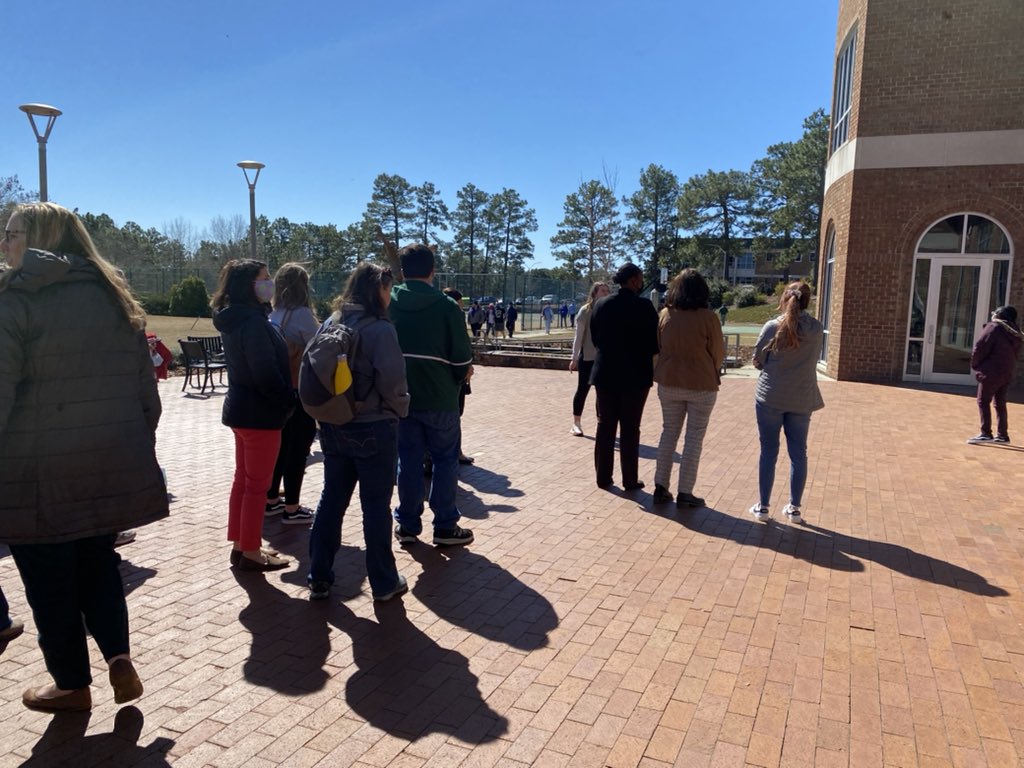 katefaw's tweet photo. @MooreSchools high school and middle school counselors learning about all the programs for our students at Sandhills Community College.  Just in time for course selections for next year!  #awesomepartnership https://t.co/N12tgCS10w