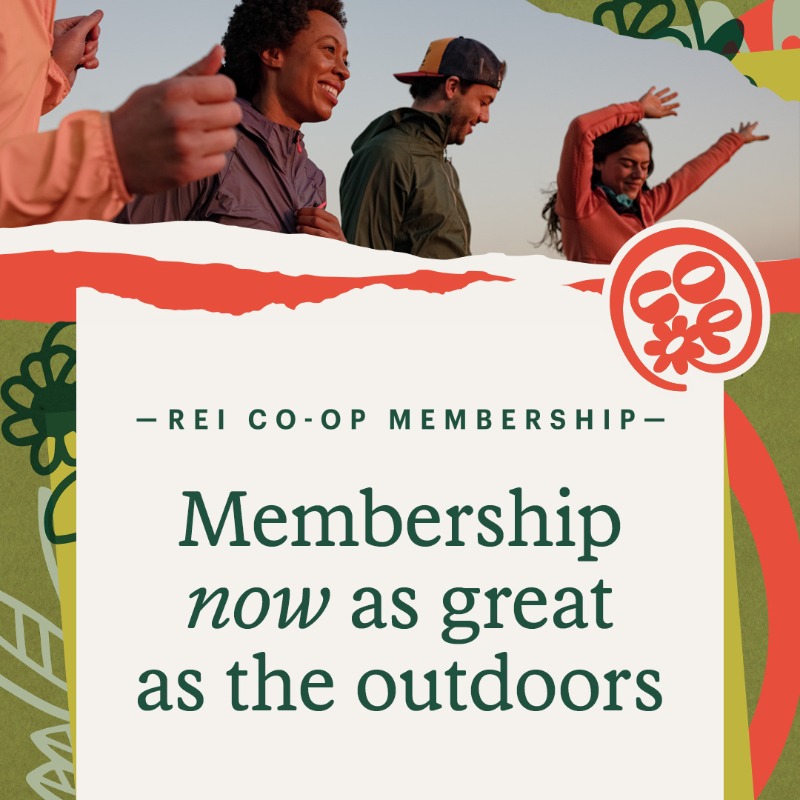 REI's tweet photo. REI Co-op Membership just got its biggest update ever. Check out what’s new and what got even better. #REImember