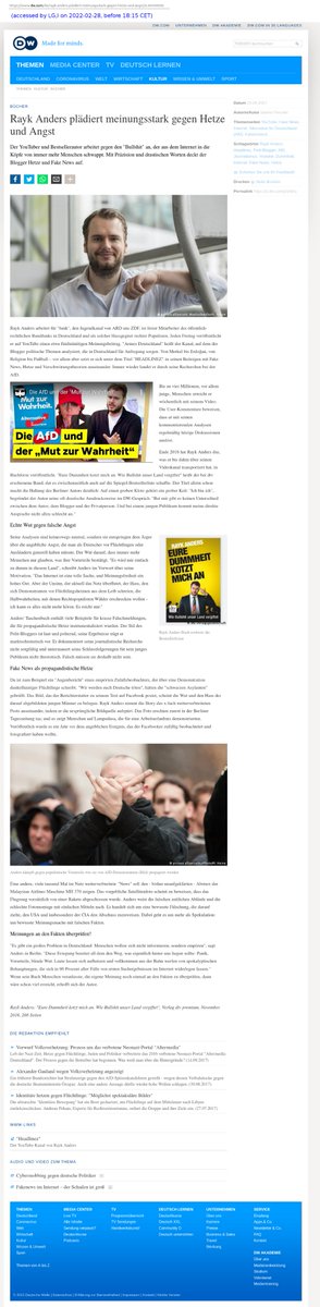 LGcommaI's tweet photo. "der Unsinn, der..das Netz überflutet, der Hass, .., die Halbwahrheiten, mit denen Rechtspopulisten Wähler erschrecken wollen - ich kann es alles nicht mehr hören. Es reicht mir.
..Anders' Taschenbuch enthält viele Beispiele für..propagandistische Hetze"
O-Ton #RaykAnders https://t.co/C0utUxNz5Q