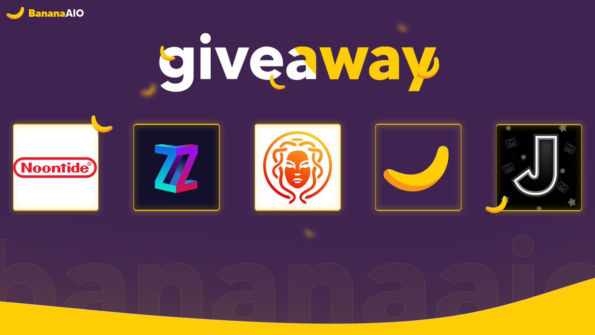 Giveaway! 🥳

👇 Prizes: 

• <a href="/Jannnounts/">Jannnounts</a> 10 x OneClicks
• <a href="/NoontideProxies/">Noontide Proxies</a> 2 GB Resi 
• <a href="/KraitProxies/">Krait Proxies 2022</a> 2 GB Resi
• <a href="/Zone__Proxies/">Zone Proxies</a>  2 GB Resi
• <a href="/BananaFramework/">BananaAIO</a> 7 days trial

📌 Rules: 
• Follow all the accounts above. 👆
• Like ❤️ &amp; Retweet 🔁

72 hours until it ends.
