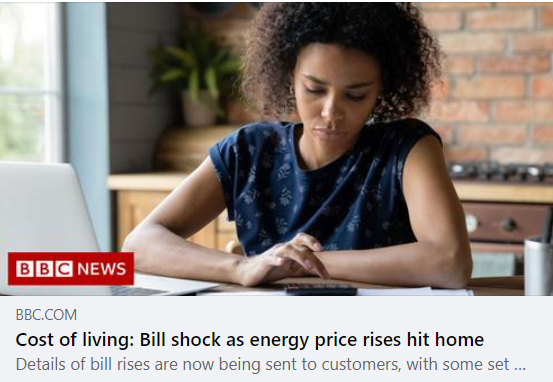 Householders are discovering the stark reality of rising energy bills as emails from suppliers reveal how much more they will pay from April.