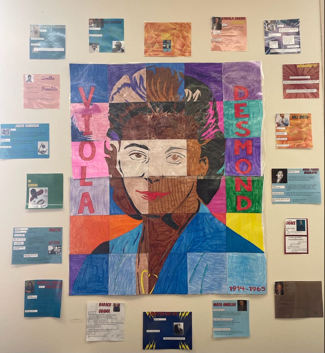 TlSpartans's tweet photo. The grade 4-5 class created this display in honor of Black History Month. Great work! https://t.co/RJkzs6rCJr