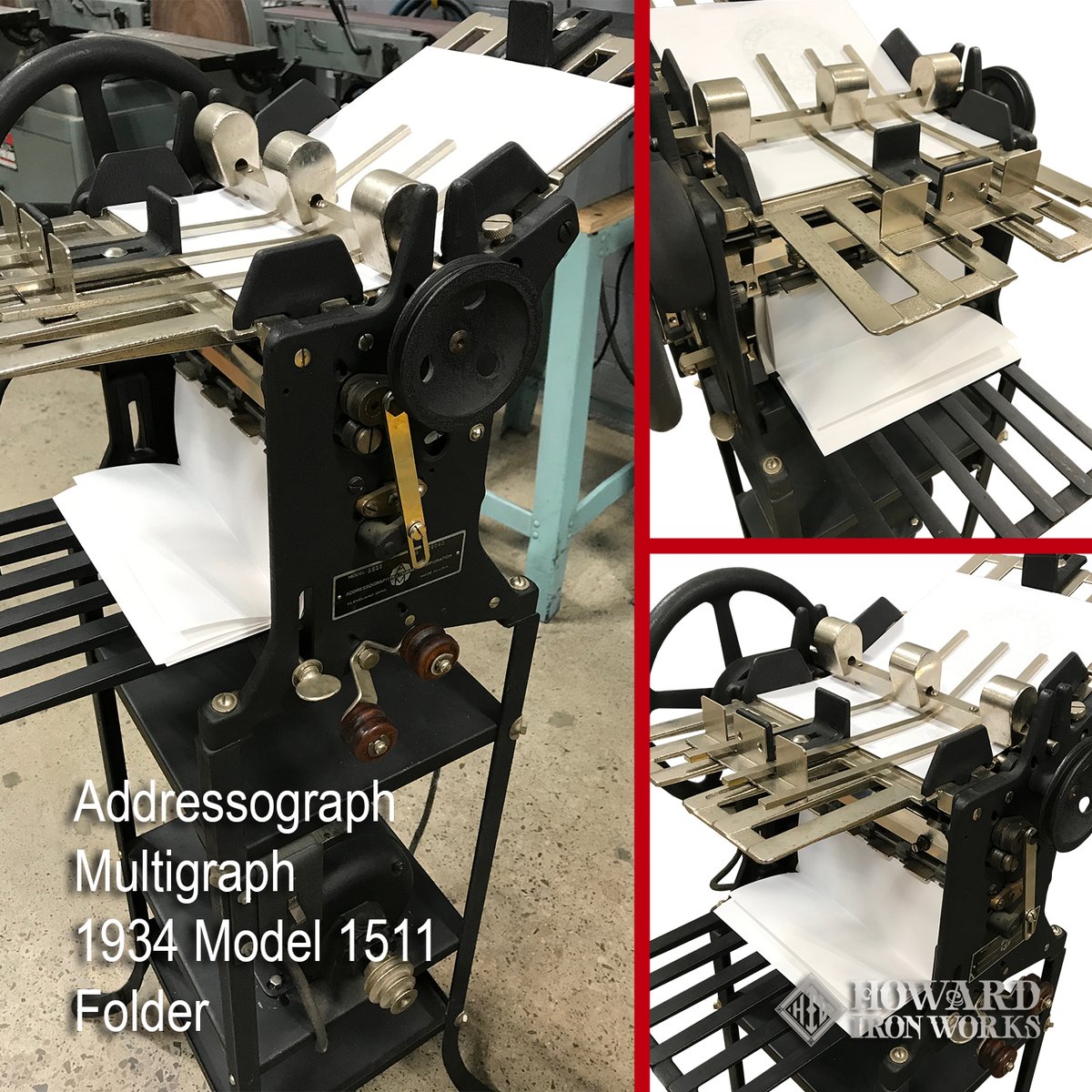 HowardIronWorks's tweet image. Shining a light on a formidable name from the past – Addressograph-Multigraph Company, later changed to AM International. At @HowardIronWorks , AMI is represented by several fine examples of the early models restored by the late Al Jenkins. #printinghistory #duplicator #Multi