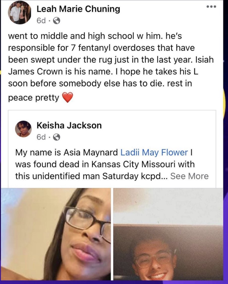 Asia Maynard went on a date with this man, Isiah, and ended up dead in his apt the next morning. The police say there’s no foul play and it looks like she died of natural causes. She’s 29. People are saying this man is connected to several deaths and no charges. What is going on?