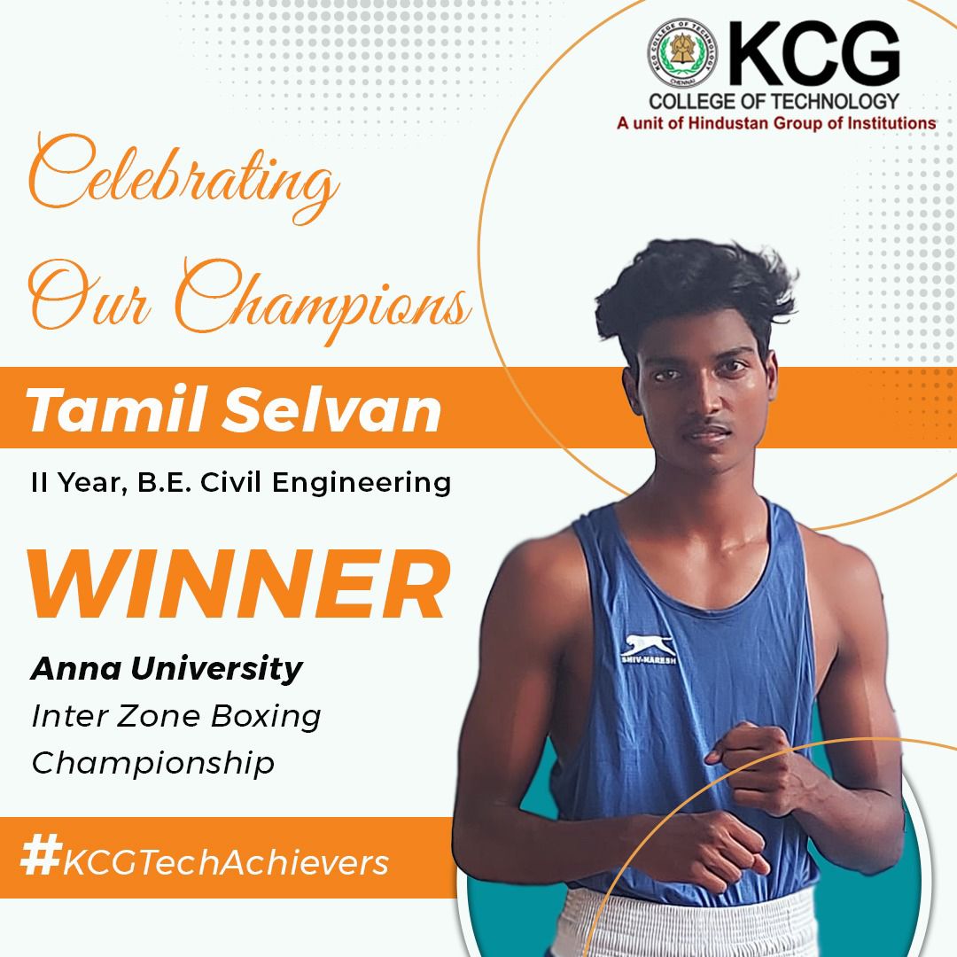 KCGSH2's tweet photo. We are proud &amp; excited to announce that 3 of our KCG Tech Sports Scholarship recipients have won the Gold Medal at the Inter-Zonal Championships held by Anna University, wishing them the best for all their future endeavors
#KCGCollege @KCGtechnology https://t.co/nj15CzCk1F