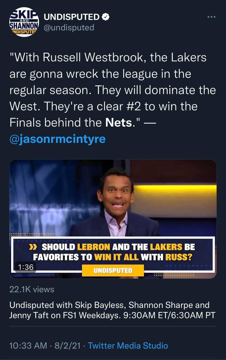 Experiment_34's tweet photo. @undisputed @jasonrmcintyre Remember this? For a basketball analyst you’re really bad at analyzing basketball. Embiid/Harden may not be Shaq/Kobe but they’re by far the best duo in the NBA. https://t.co/lwO9eS9LFA